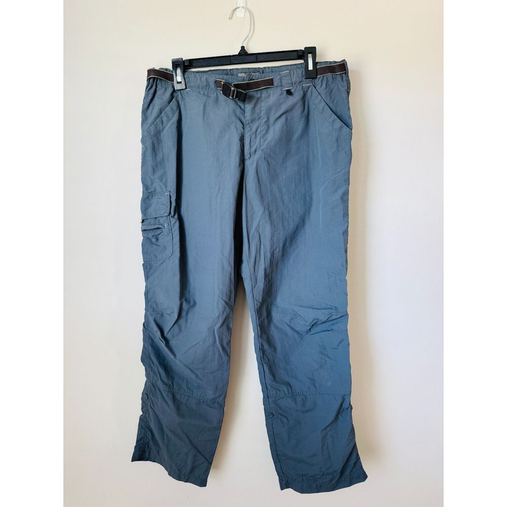 REI Sahara UPF 30+ Roll Up Hiking Pant Womens 12 Nylon Blue Built In Adjustable